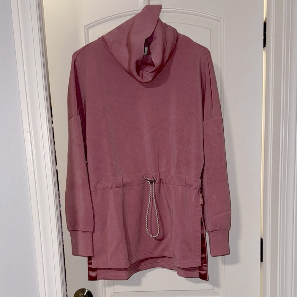 Varley Freya Sweat Pink(foxglove) Cowl Neck Pullover